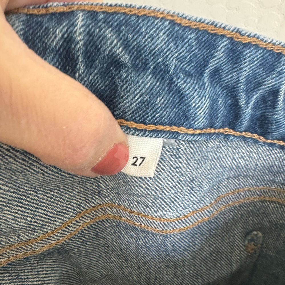 ARITZIA Denim Forum "No Stress" Straight Leg Jeans Medium Blue Size 27 - Picture 6 of 6